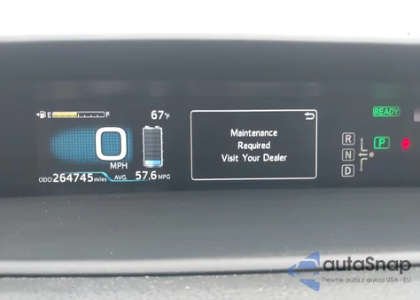 2016 Toyota Prius Two Eco z USA, uszkodzony, nr VIN JTDKARFU4G3016358